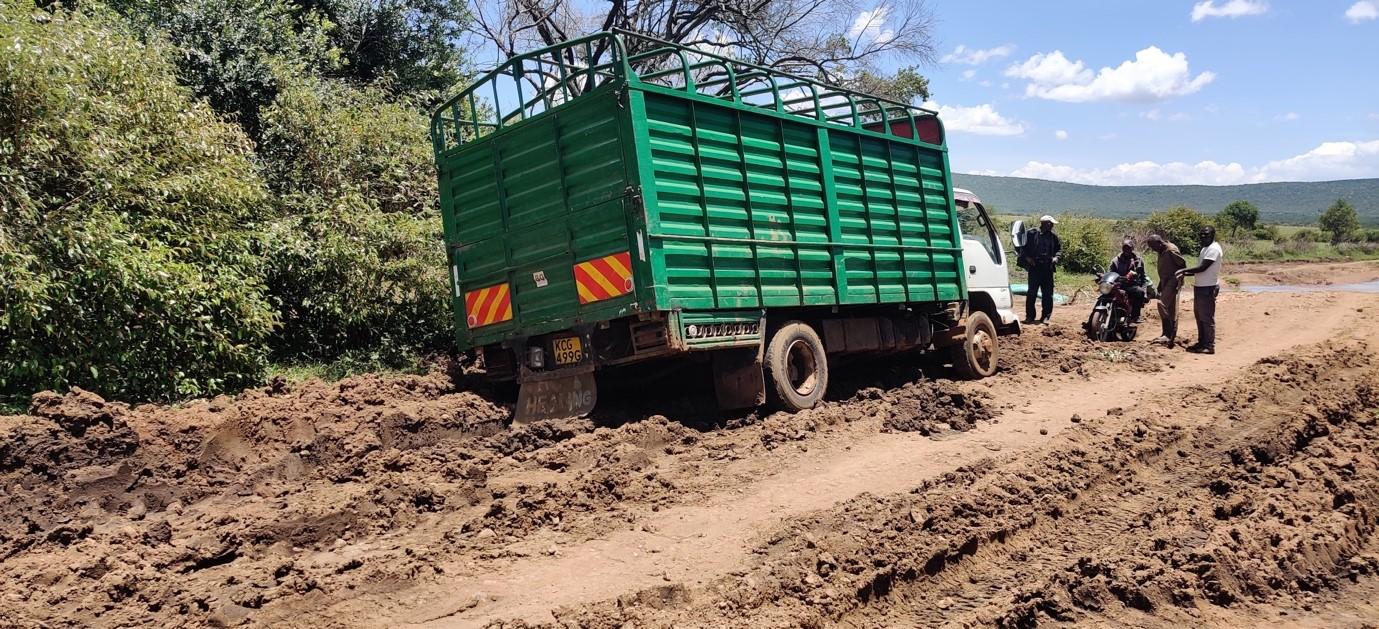 Heavy rains in March 2024 cause transport problems in western Kenya (photo: Sebastian Engelstaedter)