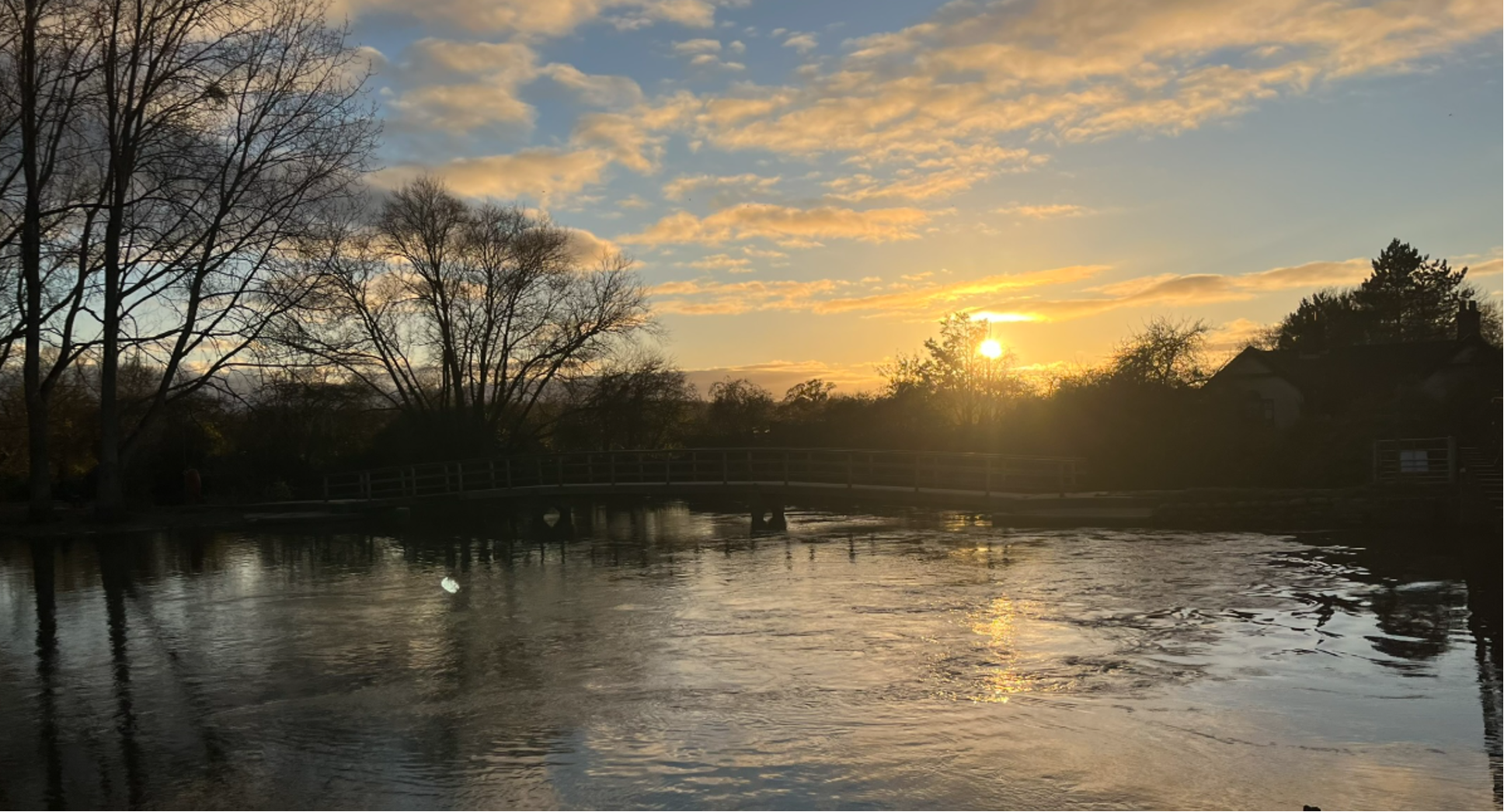 Sunrise over river