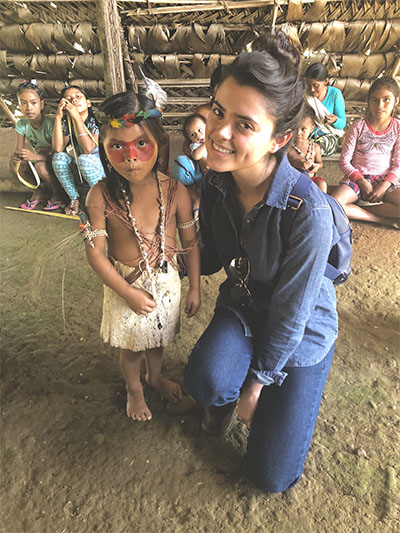 Posing with a little Waorani princess
