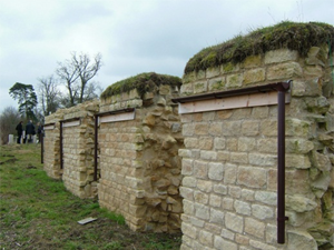 Walls built for the soft capping research project, part of OxRBL's Wytham Woods experimental field site.