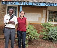 Ilana Cohen, with fellow alumnus Cliff, working in the field in Kenya