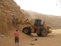 Sampling for OSL dating in exposed dune sections in the UAE and Pakistan