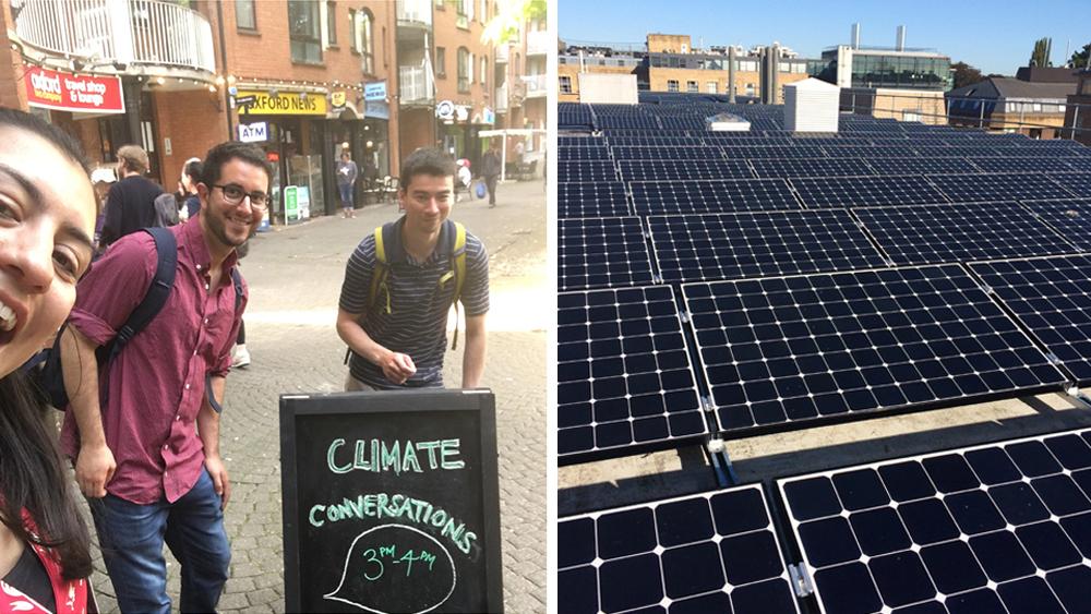 Students and solar panels