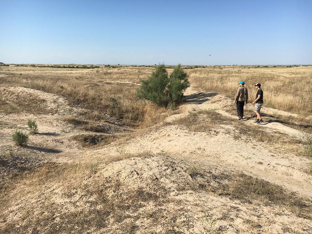 Abandoned medieval canal, Otrar oasis, Kazakhstan