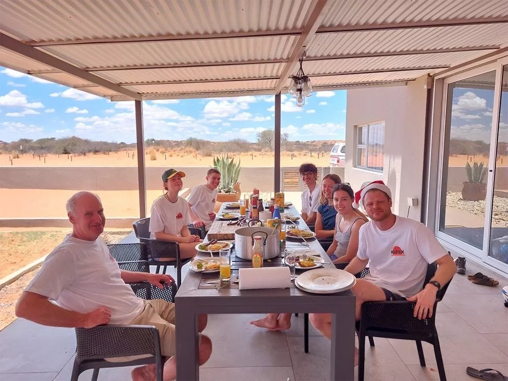 Christmas Day celebrations in the desert.