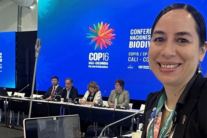 Paola Fajardo, DPhil student, attending COP16