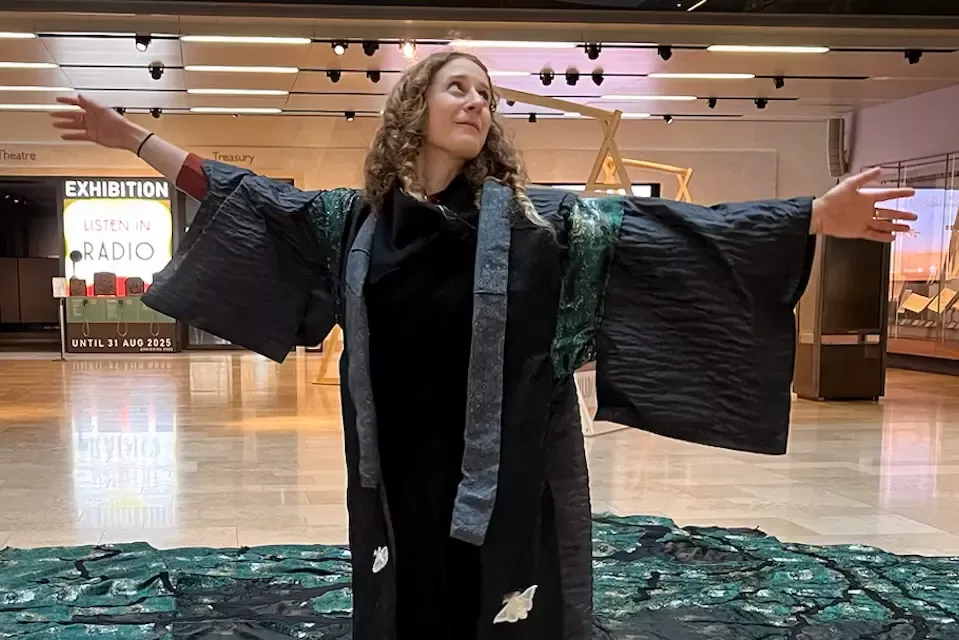  Student contributions were added to a participatory artwork representing the Thames watershed as a 15-metre-long wearable robe. Authors provided, CC BY