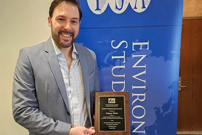 Dr Thaler receives the award at the ISA Annual Convention, 24 March 2026 in Columbus, USA.