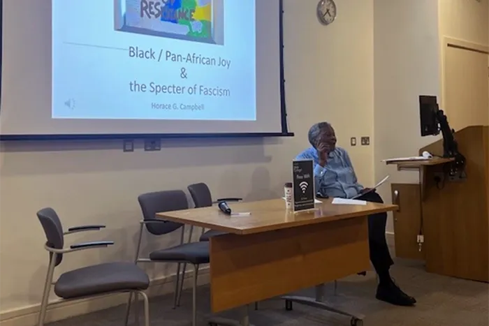 Professor Horace Campbell speaking