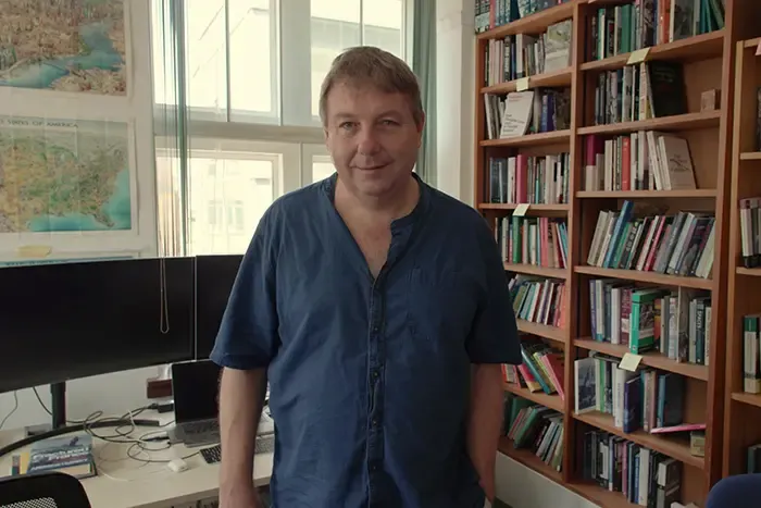 Prof Danny Dorling in his office, via Pulse