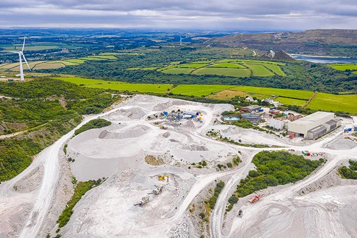 Aerial view of clay mining site in Cornwall - Alexey Fedorenko via AdobeStock